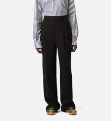 Pantalon coupe wide taille haute en laine AMI Paris