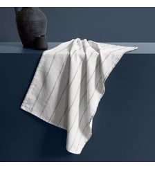 Torchon pur coton lavé motif jacquard blanc orange Rimini terracotta Garnier Thiebaut