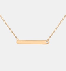 Collier mono-motif So Addict en Plaqué Or avec diamant blanc La Garçonne Diamant