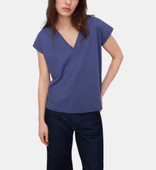 T-shirt droit en PYRATEX® Coton espagnol Adolfo Dominguez
