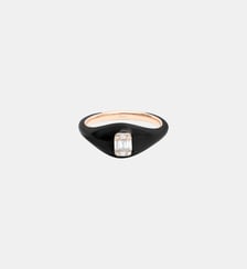 Chevalière Carré Pavée Marbella Noir Djula