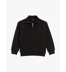 sweat Zip noir en molleton Agnès b.