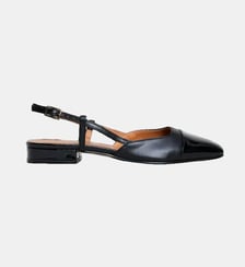 Ballerines Dhapou mix cuir vernis Jonak