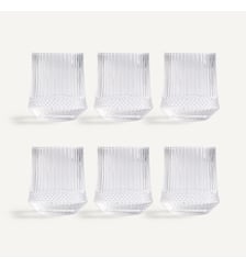 Lot de 6 verres à eau, en verre ciselé AM.PM