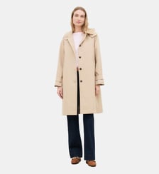 Trench gromylong - Motif uni - Coton Caroll
