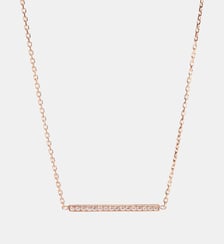 Collier Anagramme ruban plat sur chaine. JEM