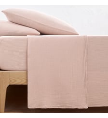 Drap plat uni gaze de coton La Redoute Interieurs