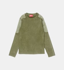 Pull ras-du-cou côtelé avec logo Diesel Kids