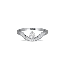 Bague Intrépide grand arc 0.25 carat pavée Loyal.e Paris
