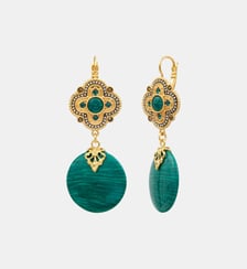 Boucles d'oreilles dormeuses fines pendantes   - Positano Satellite