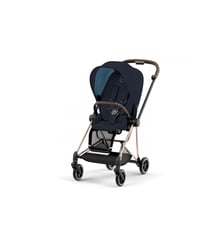 Poussette MIOS 3 châssis Rose Gold habillage Midnight Blue Cybex