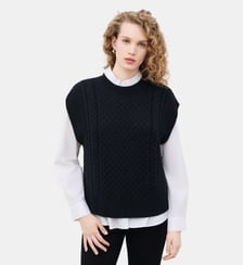 Pull mrudy - Motif uni - Coupe droite Caroll