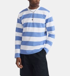 T-shirt mark en jersey de coton rayé Agnès b.
