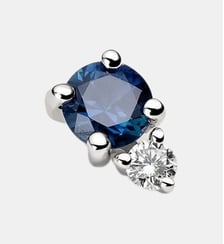 Boucle d’oreille simple en or blanc 9 carats Aristocrazy