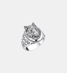 Chevalière loup sertie Thomas Sabo