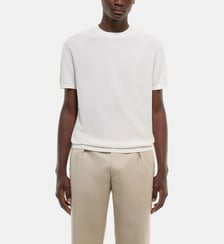 T-shirt point de riz en coton mercerisé Fursac