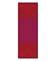 Chemin de table pur coton antitache motif jacquard rouge Cassidy berry Garnier Thiebaut