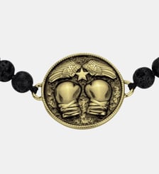 Bracelet Boxe Doré en Acier 316L Phebus