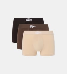 Lot de 3 boxers signature coton stretch Lacoste