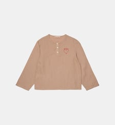Chemise manches longues avec broderie en forme de cœur Marni