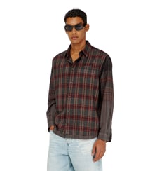 Chemise en flanelle à carreaux métallisés Diesel