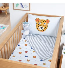 Housse de couette bébé, en percale de coton, imprimé animaux La Redoute Interieurs