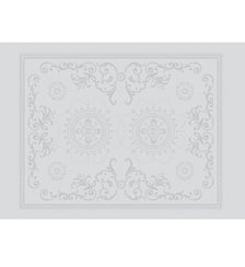 Set pur coton antitache motif jacquard blanc Eloise diamant Garnier Thiebaut