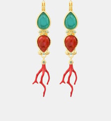 Boucles d'oreilles dormeuses Océane  doré à l'or fin - Oceane Satellite