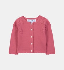Cardigan -   laine broderie main fleurs Tartine Et Chocolat
