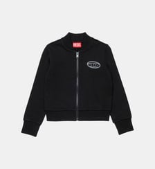 Sweat-shirt zippé intégralement avec logo Diesel Kids