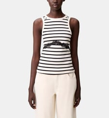 Débardeur marinière avec dentelle Claudie Pierlot