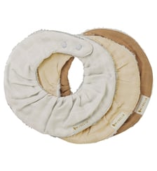 Ruffle bib - Wheat Mix - 3 pack Multi Colours, size One Size Fabelab