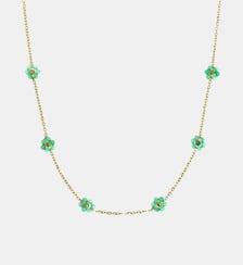Collier  Suzanne avec fleurs à pierres fines Les Cléias