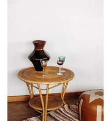 Table basse en rotin Nadine N°119- Produit chiné Debongout
