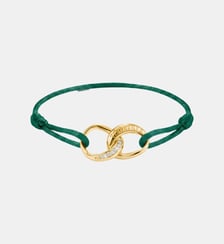 Bracelet textile Together vert avec zirconia Thomas Sabo