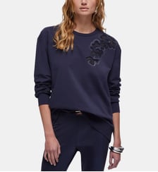 Sweat avec fleurs brodées Liu Jo