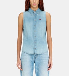 Chemise en denim sans manches Diesel
