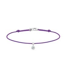 Bracelet Cordon BB - Diamant solitaire 0,15ct - Or blanc 750‰ La Brune & La Blonde
