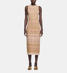 Robe longue en maille fantaisie Sandro