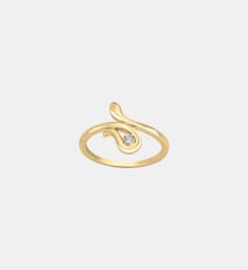 Bague Mille-et-une nuits | Le serpent en Plaqué Or avec diamant blanc La Garçonne Diamant
