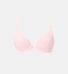 Soutien-gorge coques plongeant avec dentelle de Leavers Chantelle X