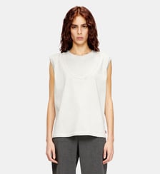 T-shirt sans manches avec chaîne embossée Diesel