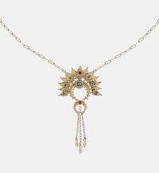 Collier sautoir chaîne avec pendentif et pampilles TALYA Hipanema