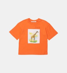 T-shirt avec imprimé girafe et logo Marni