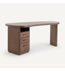 Bureau forme organique noyer et plaqué AM.PM
