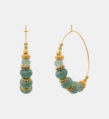 Boucles d'oreilles créoles   doré à l'or fin - Avola Satellite