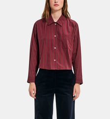 Chemise courte en popeline à rayures - LIBBY Pablo