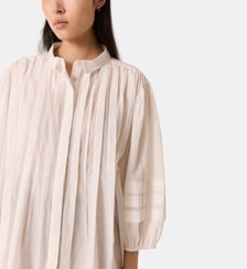 Blouse cintrée Chimi plis coton bio Leon & Harper