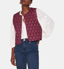 Gilet En Coton Prune Maison 123