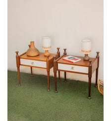 Paire de 2 tables de chevets en acajou Maïa N°1502- Produit chiné Debongout